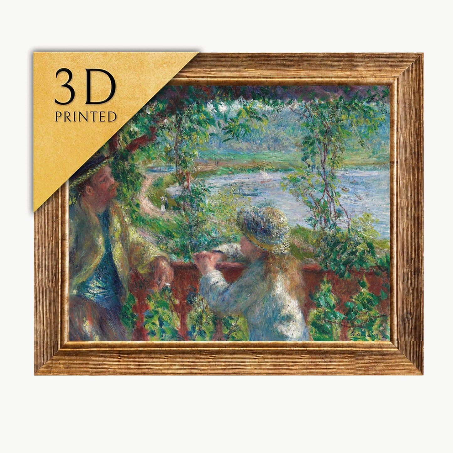 Renoir "Near the Lake" 3D Printed Textured Oil Painting