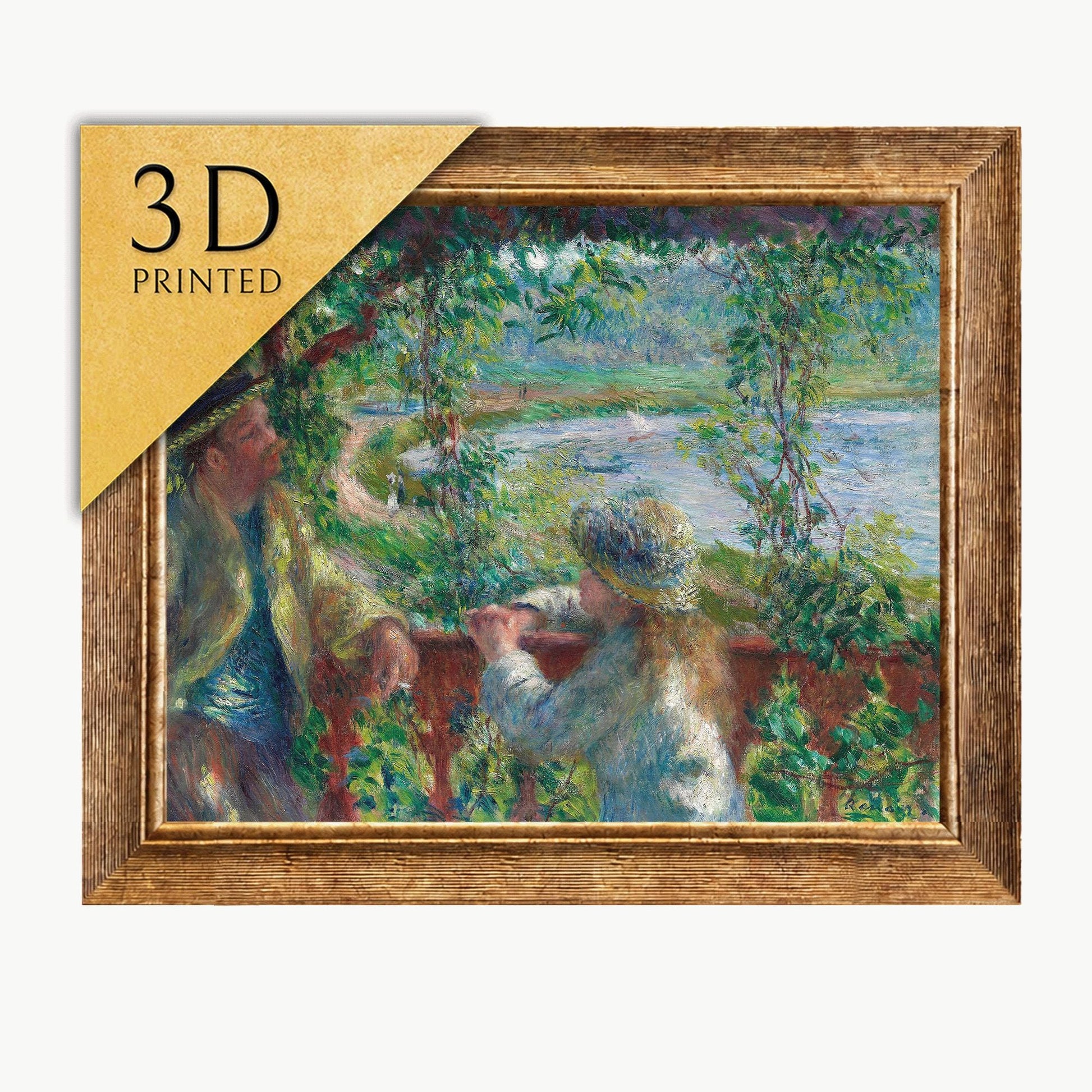 Renoir "Near the Lake" 3D Printed Textured Oil Painting