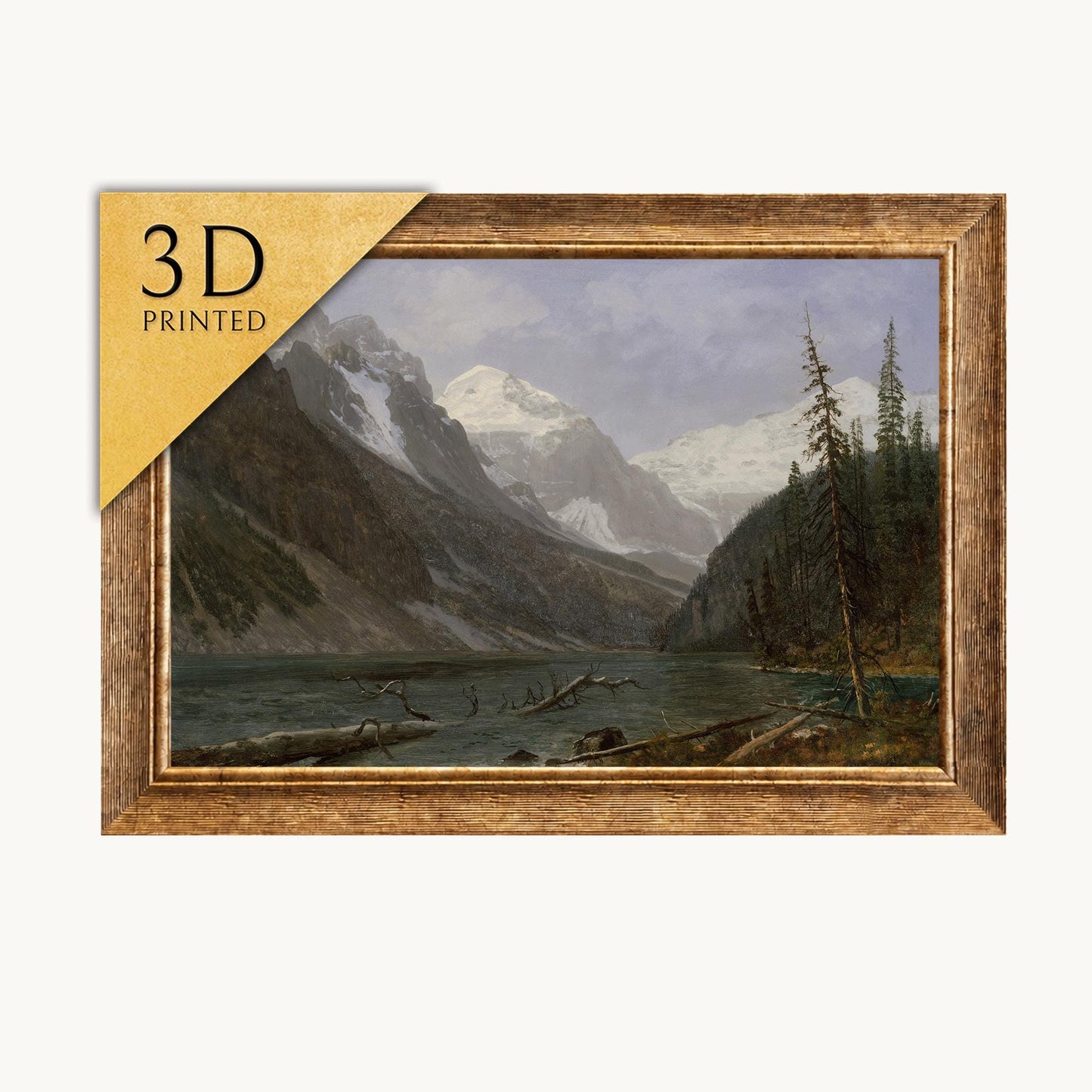 Albert Bierstadt Canadian Rockies 3D Textured Print