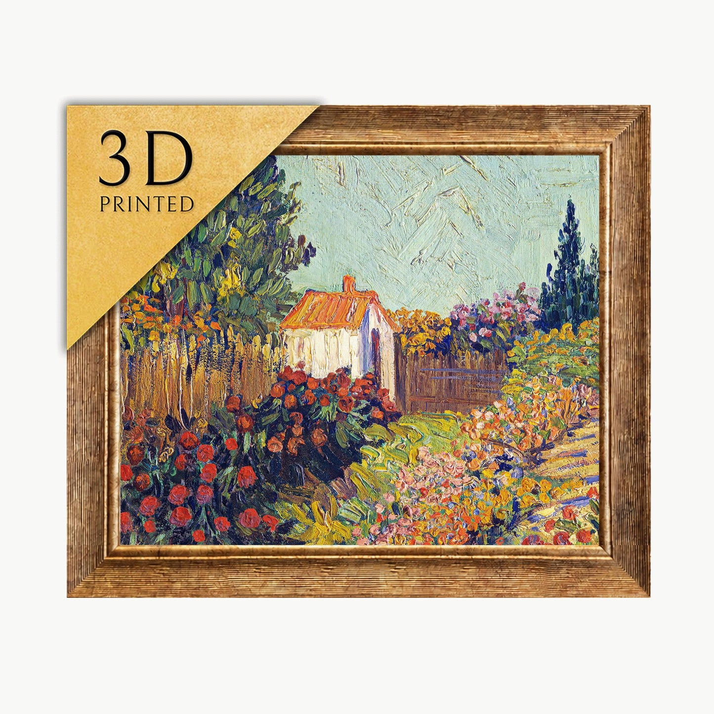 Van Gogh Spring Landscape 3D Print: Textured Brushstrokes