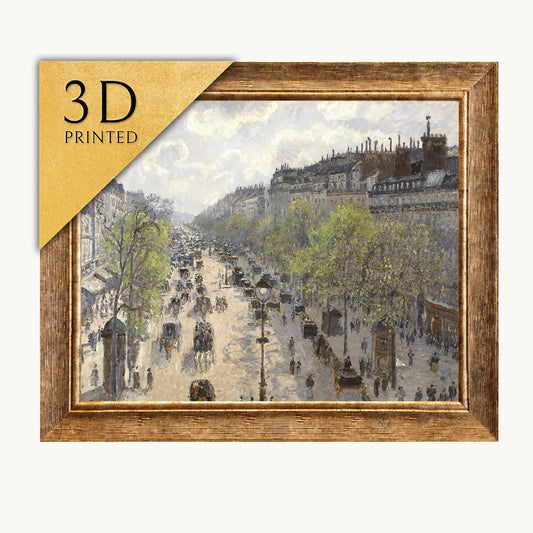 Camille Pissarro - Boulevard Montmartre Spring - 3D Textured Print