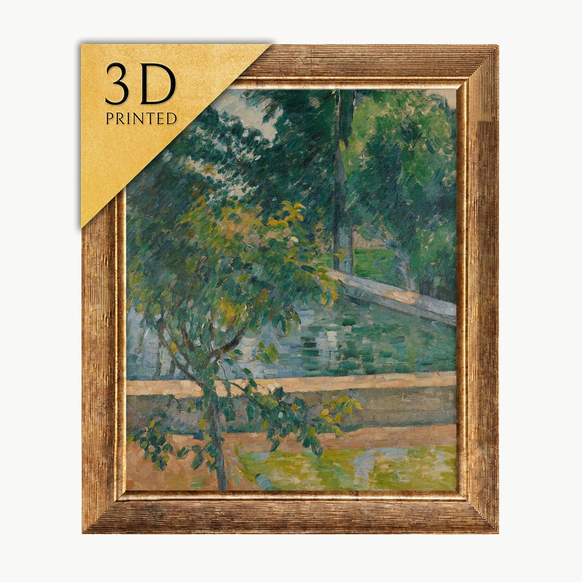 Cezanne "Le bassin du Jas de Bouffan" 3D Textured Print
