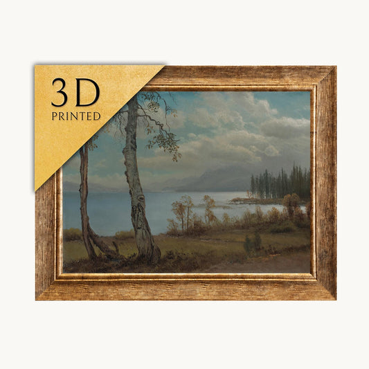 Lake Tahoe Albert Bierstadt 3D Print: Textured Oil Painting Reproduction