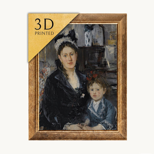 Berthe Morisot Print: Mme Boursier and Daughter, 3D Textured Art