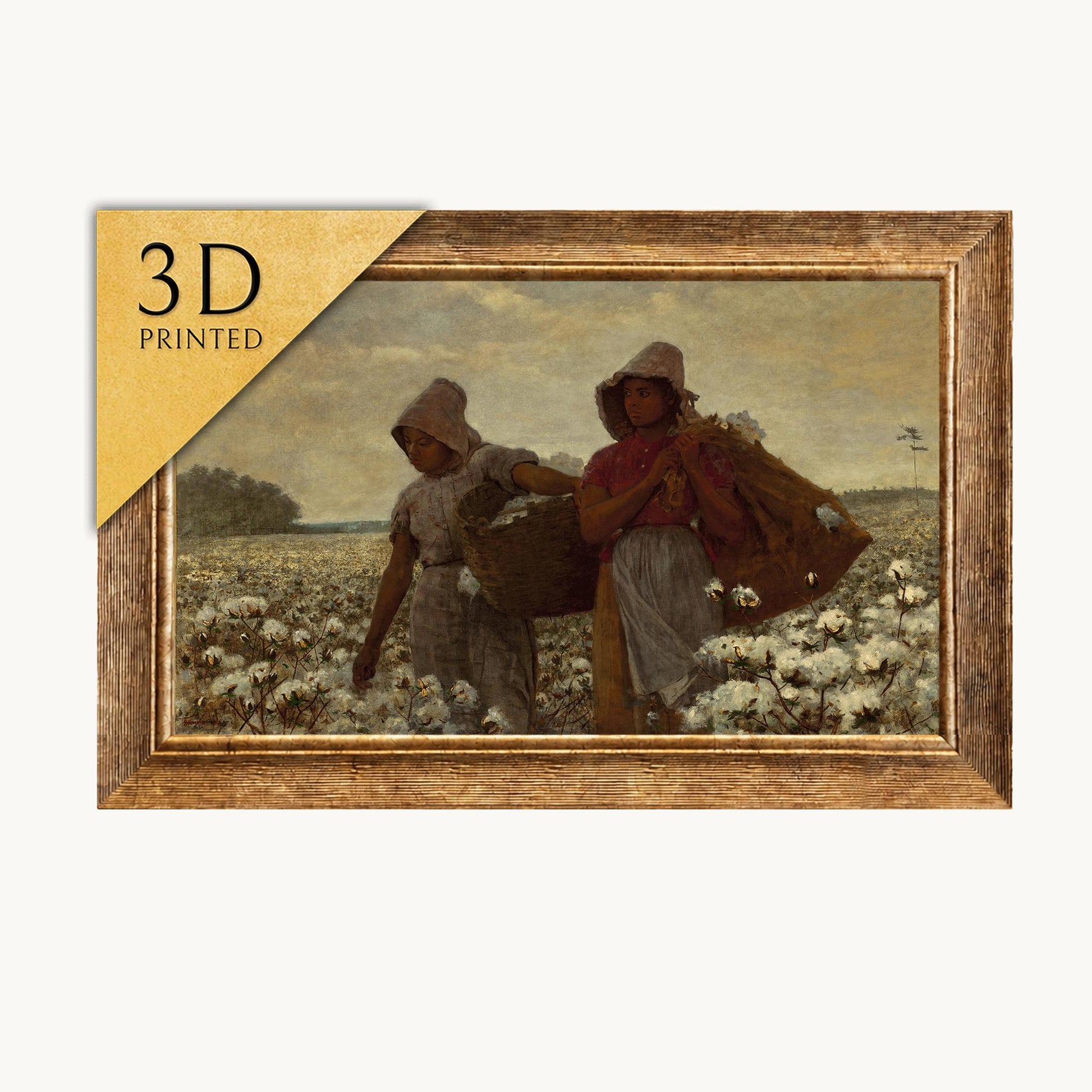 Winslow Homer - The Cotton Pickers: 3D Textured Print