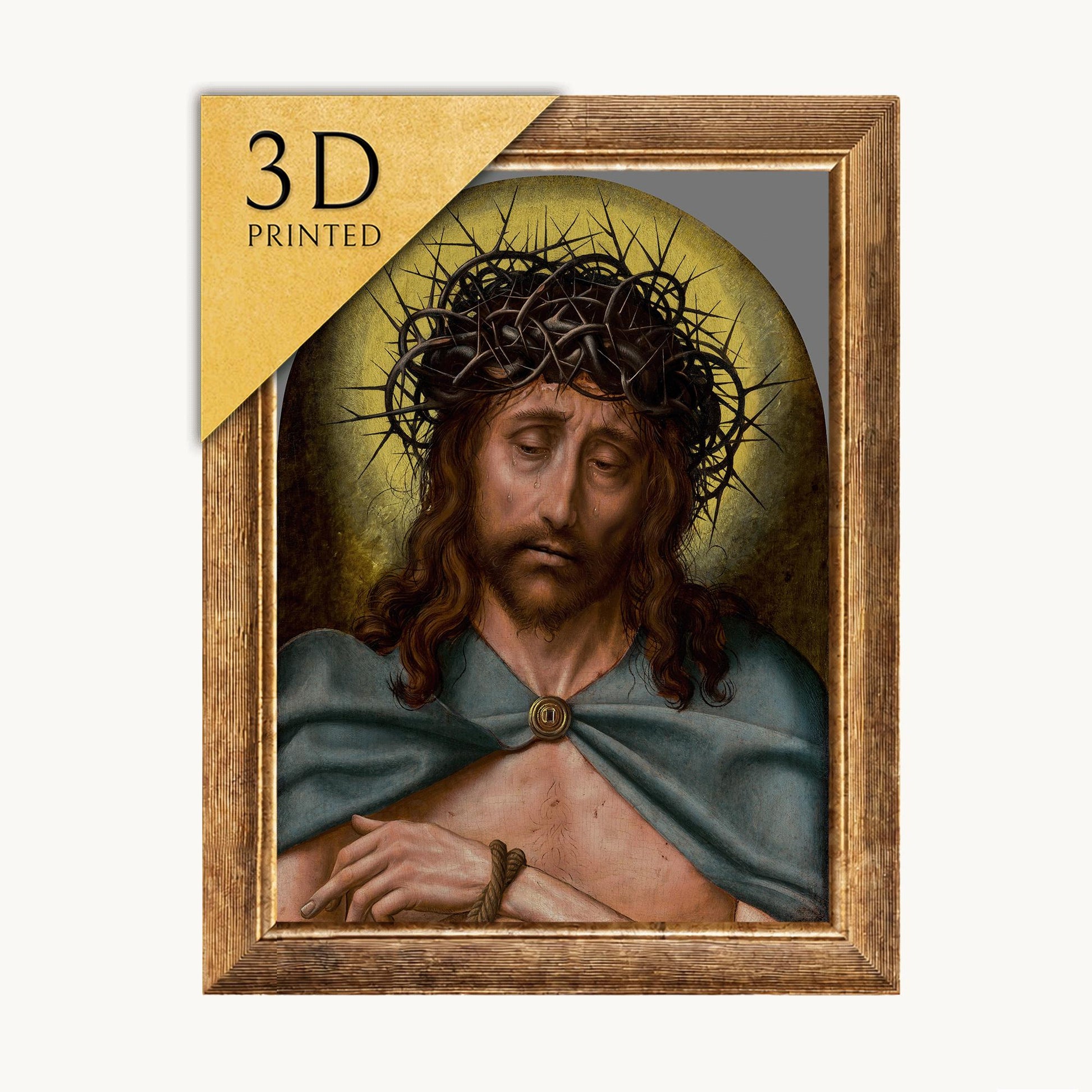 Christ as the Man of Sorrows Print: Quentin Massys 3D Textured Art