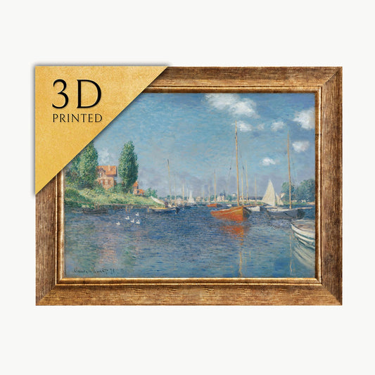 Claude Monet - Red Boats Argenteuil: 3D Textured Print