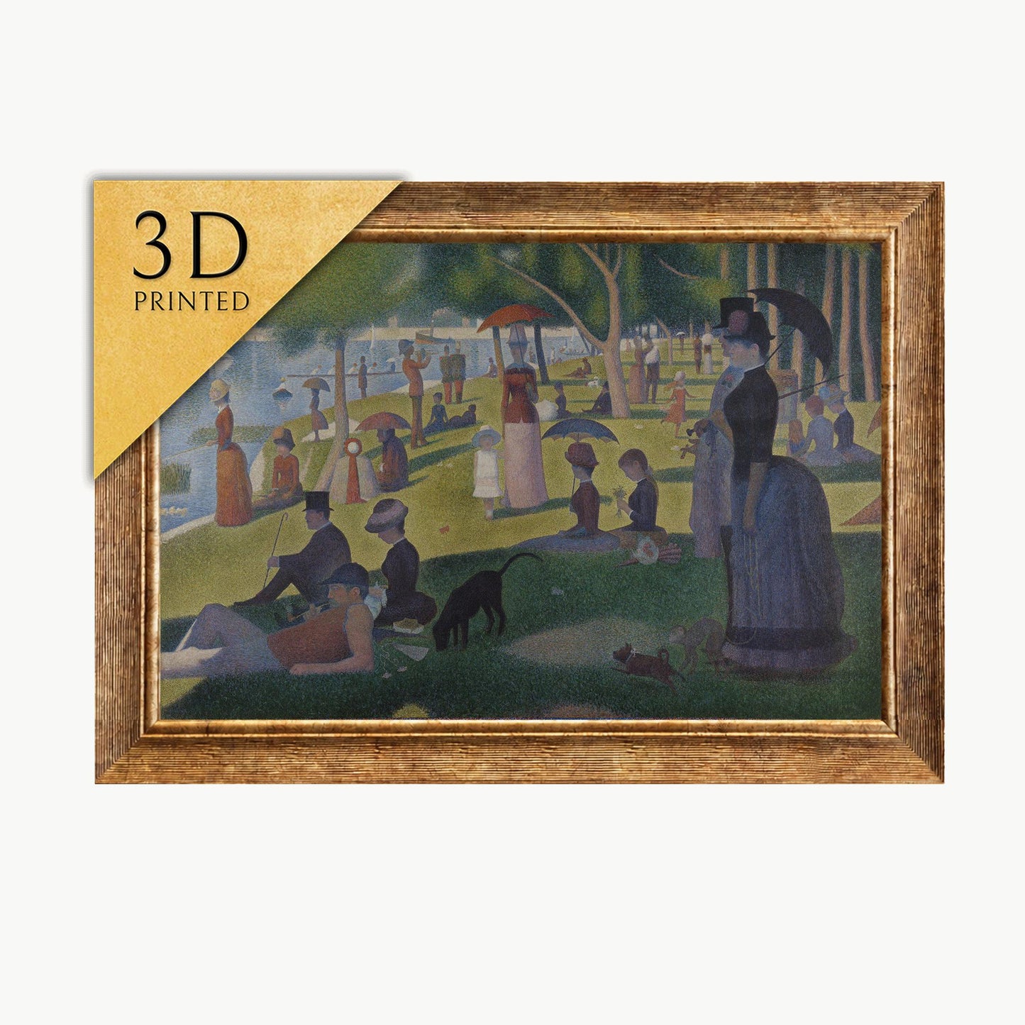Seurat 'A Sunday on La Grande Jatte' 3D Textured Print