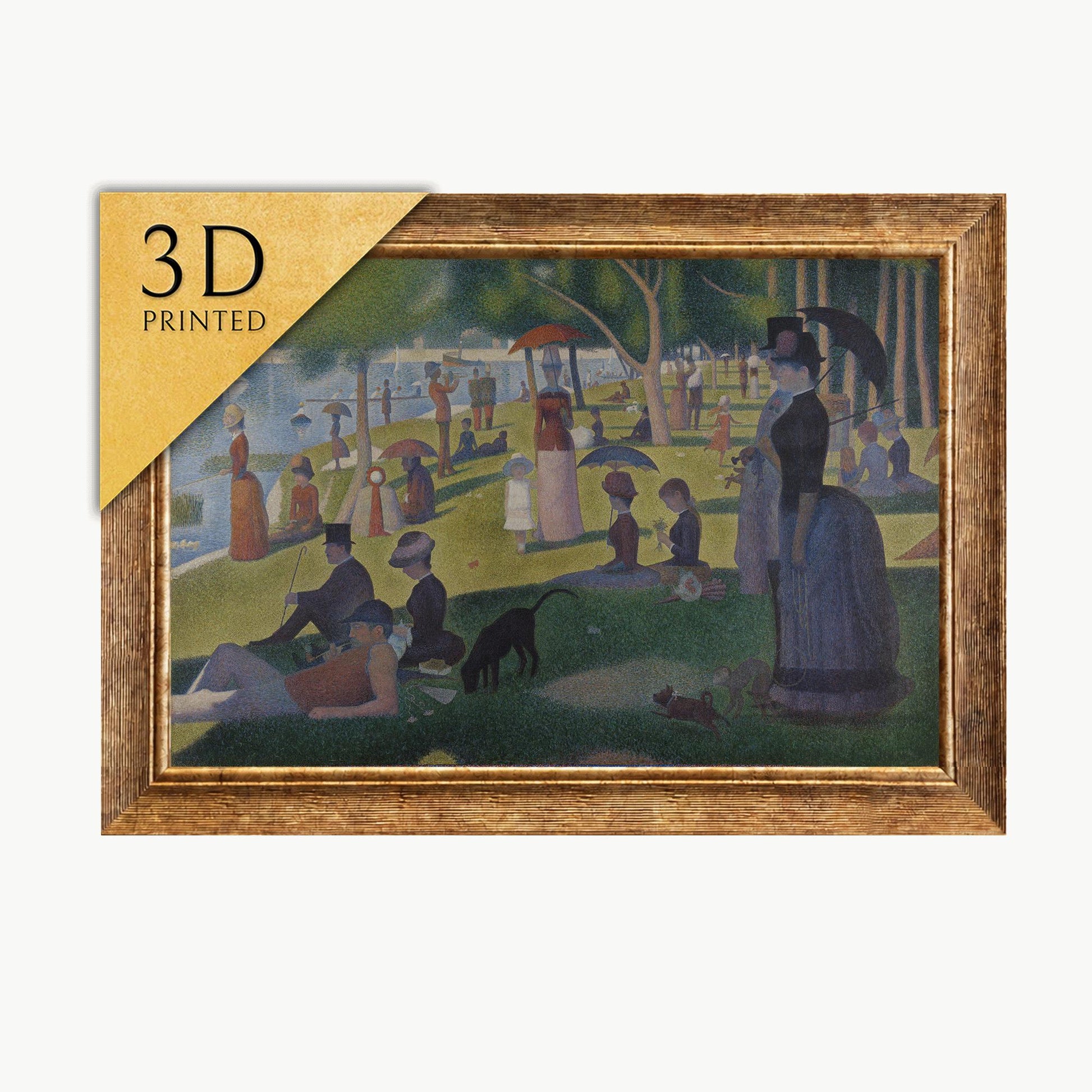 Seurat 'A Sunday on La Grande Jatte' 3D Textured Print