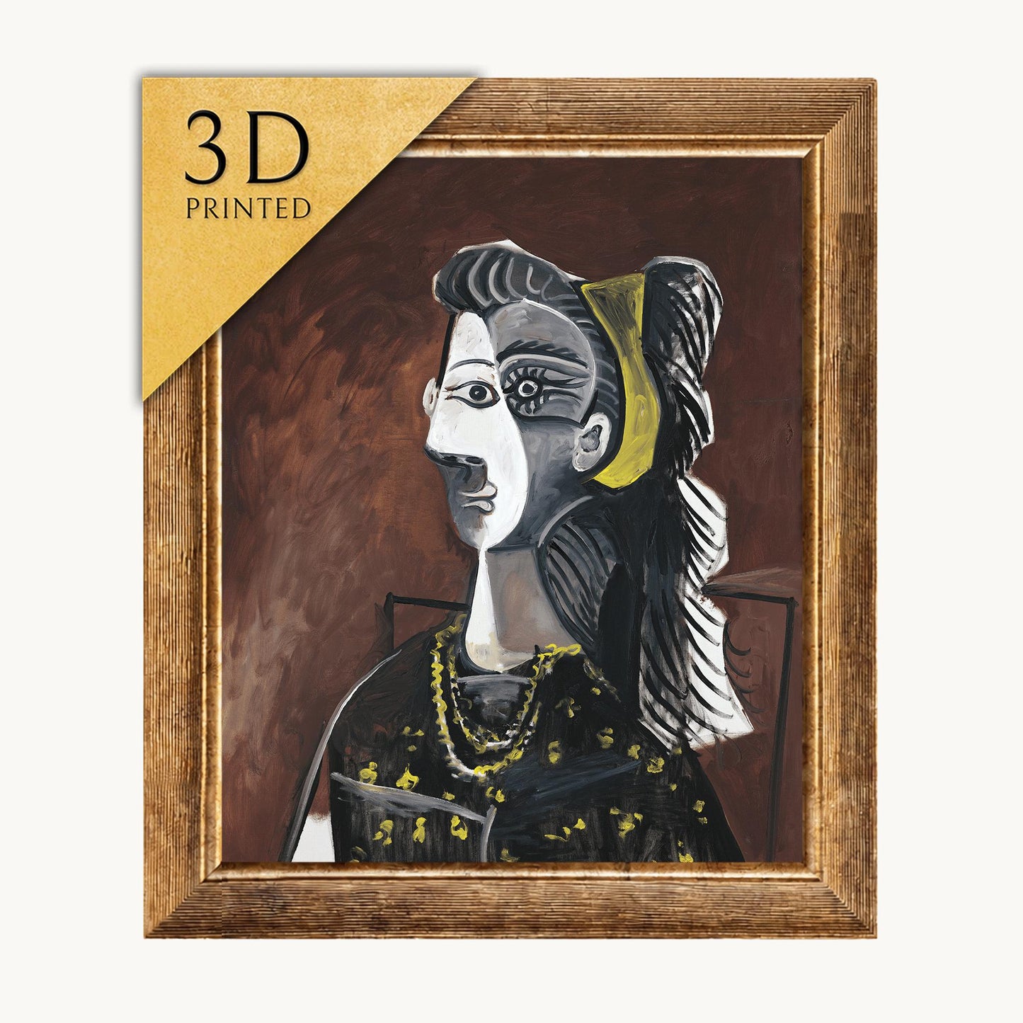 Picasso Woman in Armchair 3D Print: Textured Art Reproduction