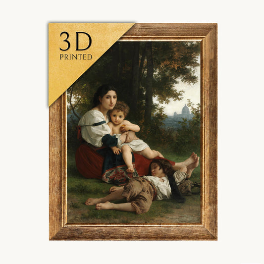 Bouguereau's Rest 3D Print, Textured Brushstrokes