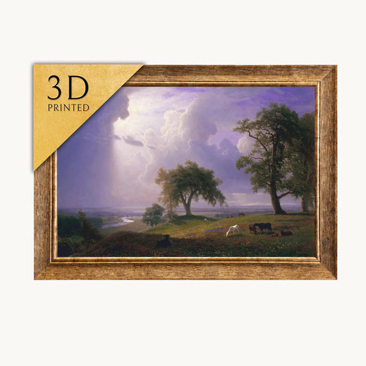 Albert Bierstadt California Spring 3D Print: Textured Oil Painting Reproduction