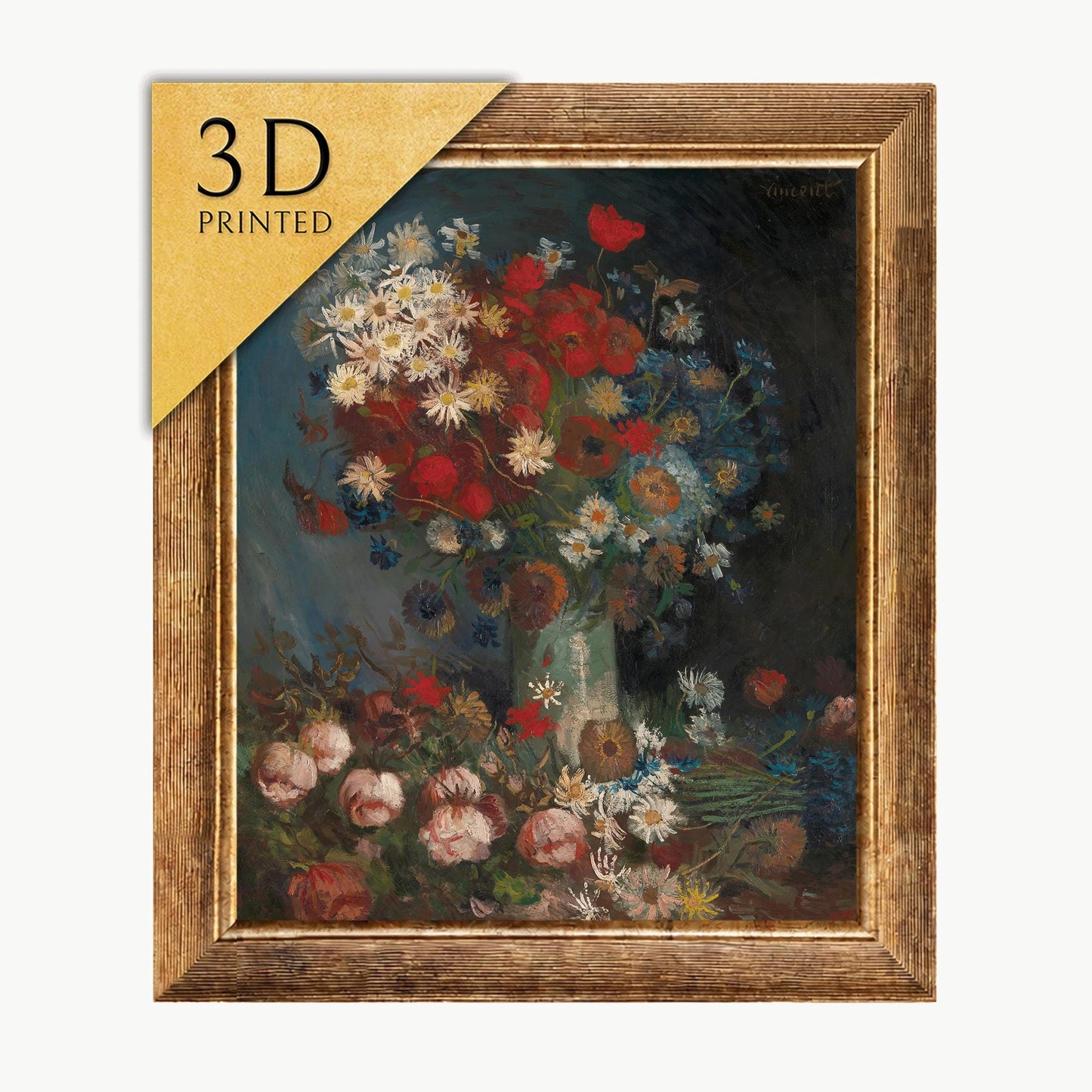 Van Gogh Flowers 3D Print: Still Life with Meadow Flowers