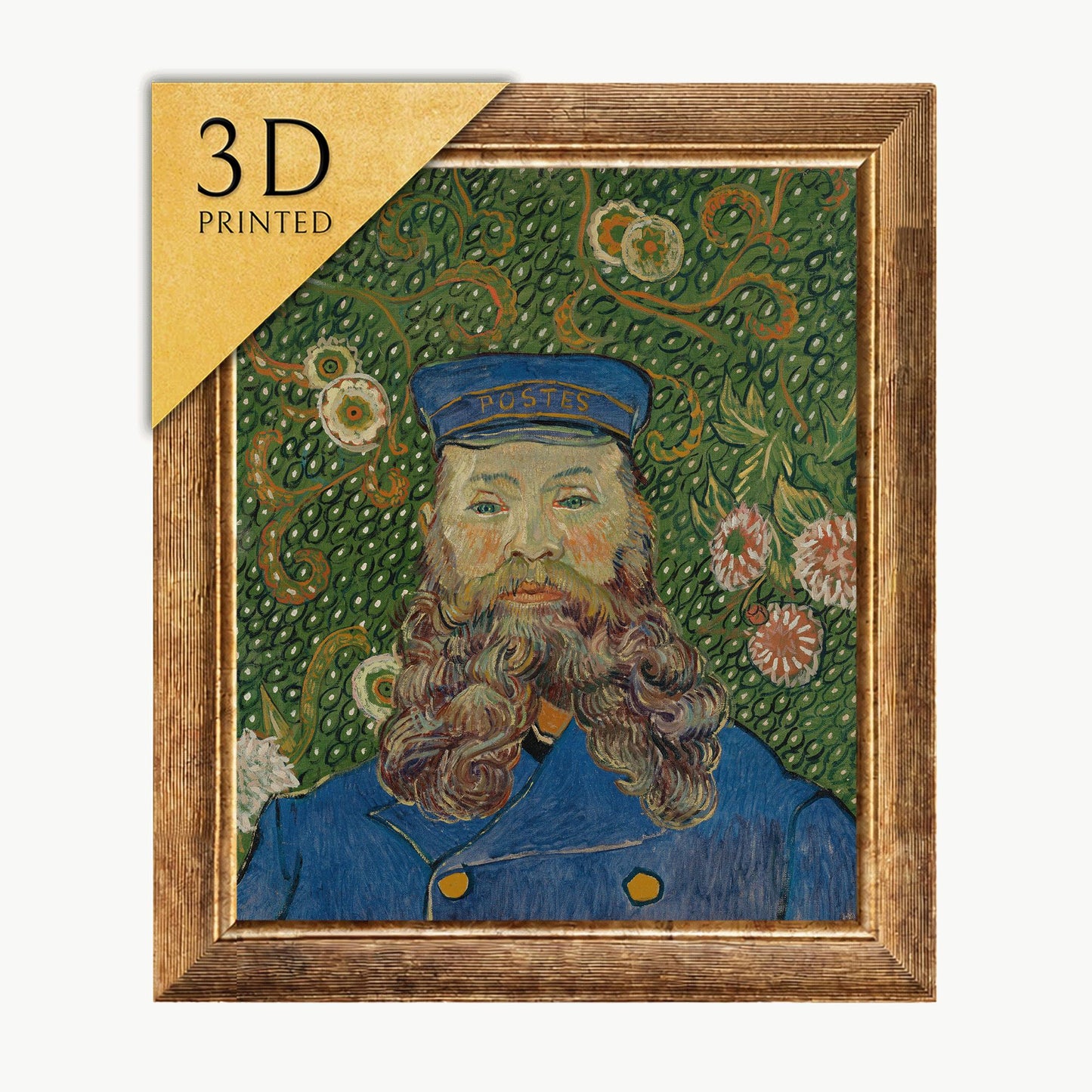 Van Gogh Joseph Roulin Portrait: 3D Textured Art Print