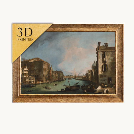 Canaletto Venice Grand Canal 3D Print: Textured Oil Painting Replica