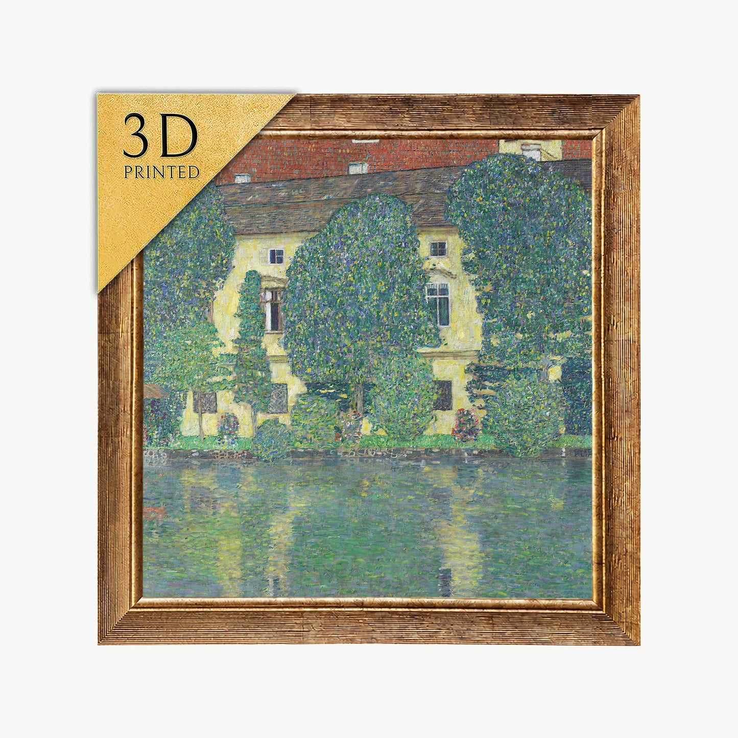 Gustav Klimt Schloss Kammer Print: 3D Textured Oil Painting Reproduction