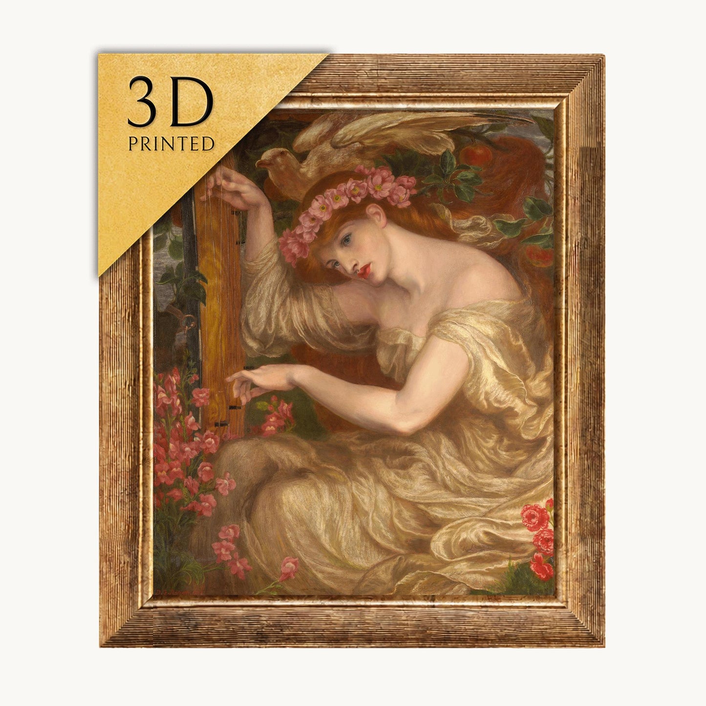 A Sea Spell by Rossetti: 3D Textured Oil Painting Reproduction