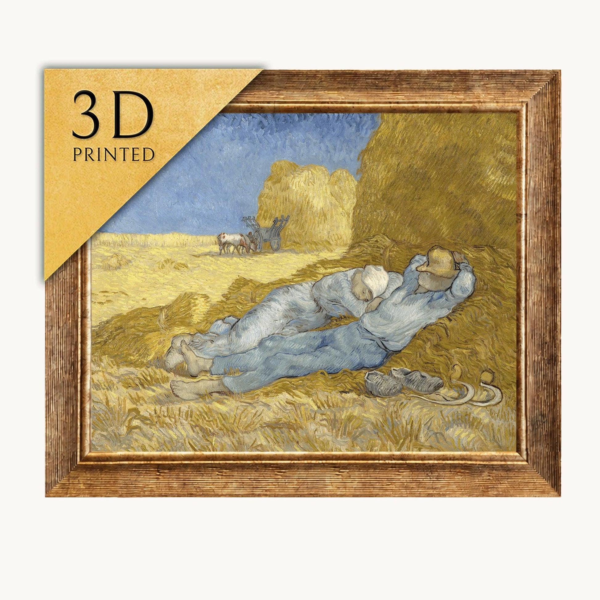 Van Gogh 'The Siesta' 3D Textured Print: Brushstroke Effect