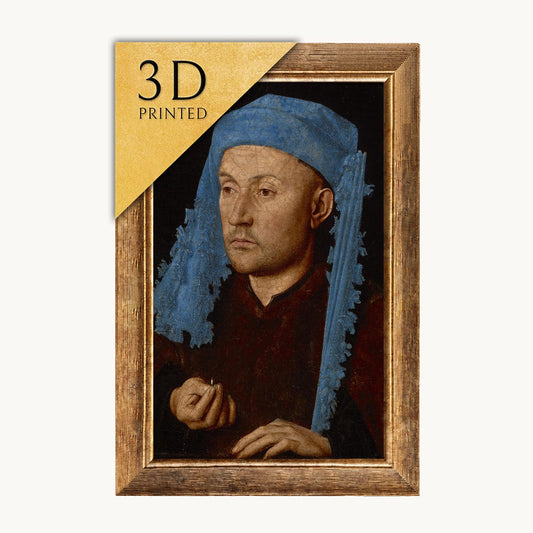 Jan Van Eyck: Man in Blue Cap - 3D Printed Textured Oil Painting