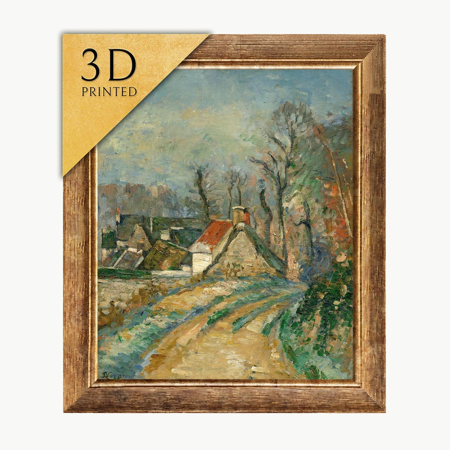 Paul Cezanne 'Detour in Auvers' 3D Textured Print