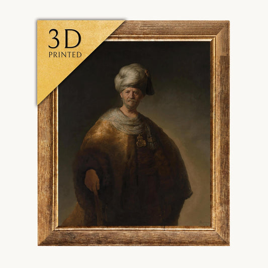 Rembrandt: Man in Oriental Costume - 3D Printed Textured Oil Painting