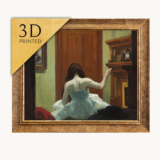 Edward Hopper New York Interior 3D Print: Textured Brushstrokes