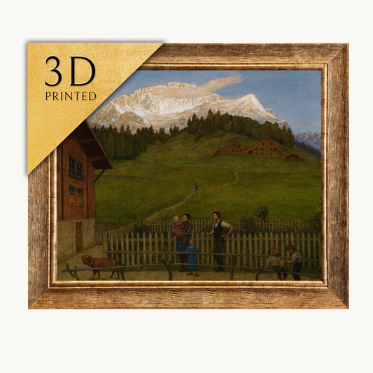 Hans Thoma 'Abend in der Schweiz II' 3D Textured Print
