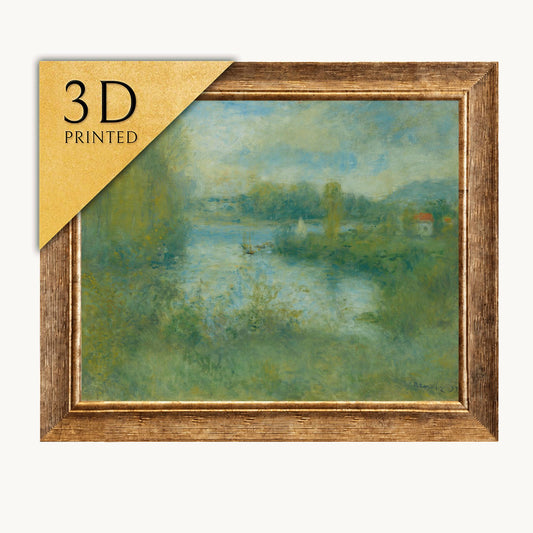 Renoir River Seine Painting: 3D Textured Impressionist Art Print