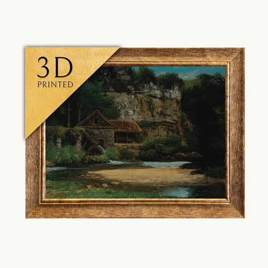 Gustave Courbet - Le Moulin 3D Textured Print: High Realistic Oil Painting Reproduction