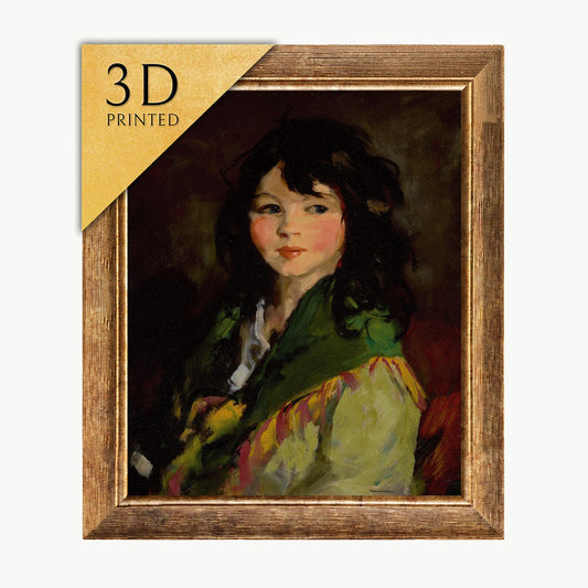 Francine Lovey by Robert Henri: 3D Printed Oil Painting Replica