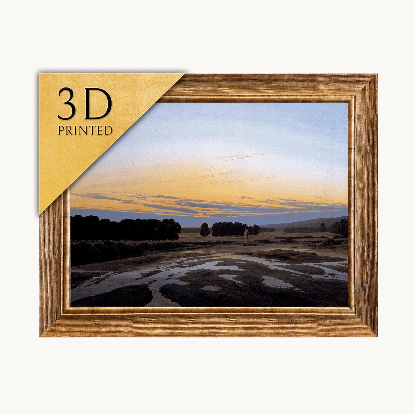 Caspar David Friedrich Print: The Grosse Gehege 3D Textured Art
