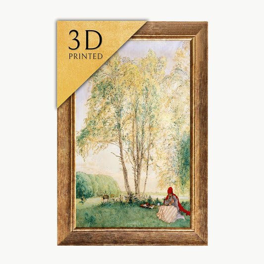 Carl Larsson "Beneath the Birches" 3D Textured Print