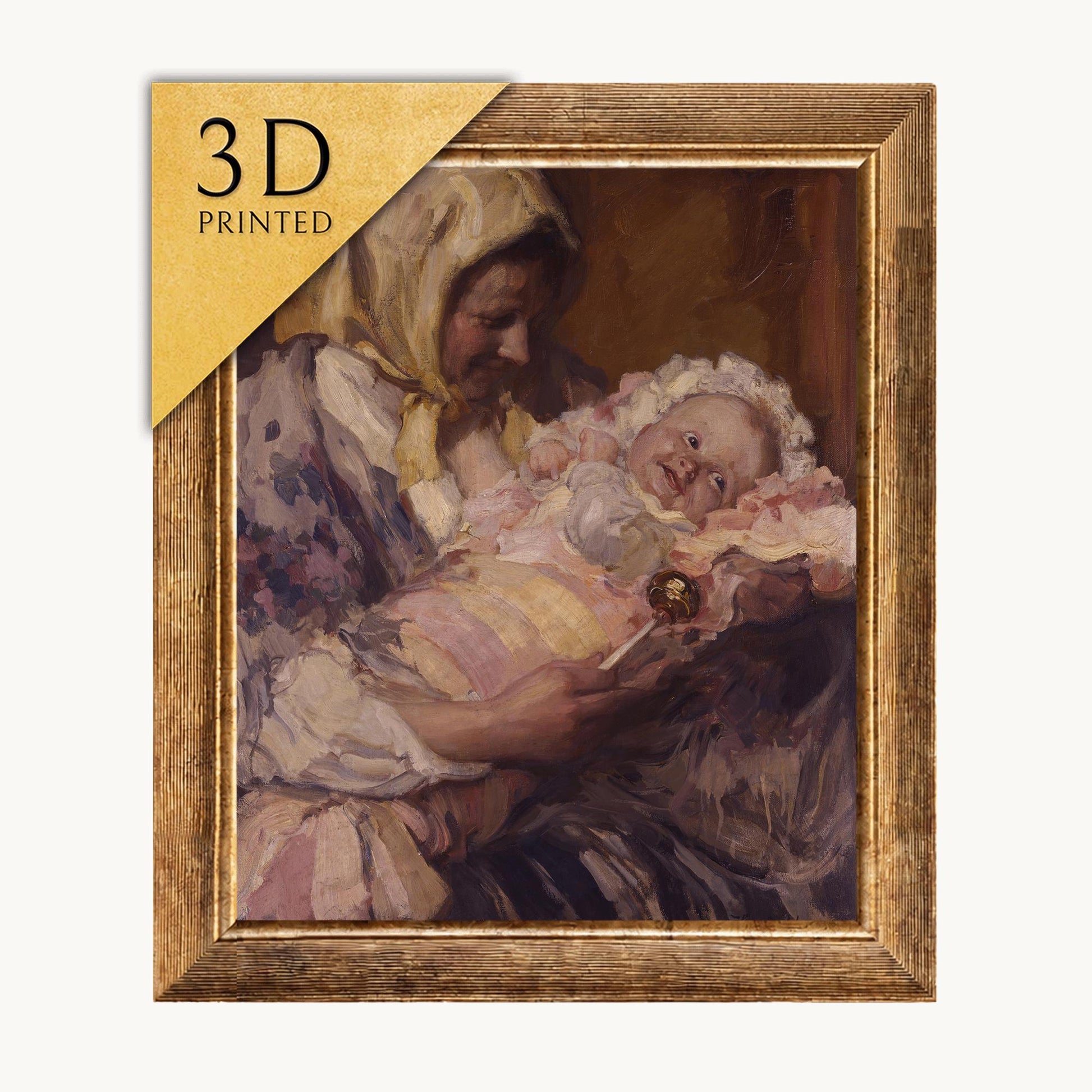 Hans Looschen: Mother and Child - 3D Textured Art Print