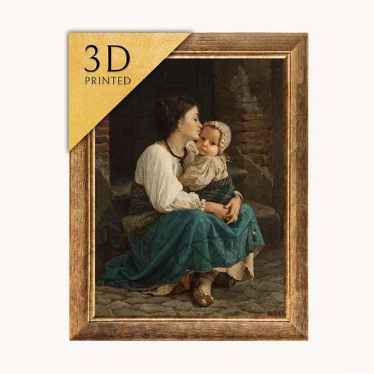 Cecrope Barilli - A Mother with Her Child: 3D Textured Print