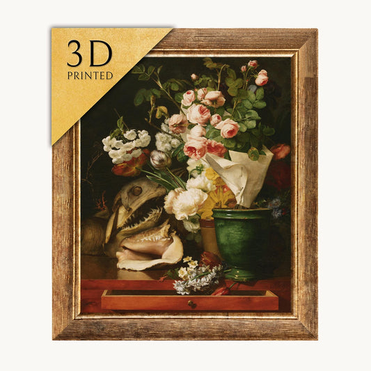 Antoine Berjon Still Life with Flowers: 3D Textured Print