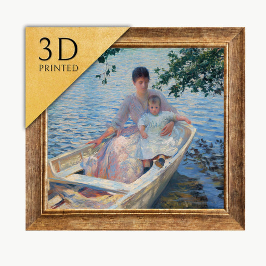 Edmund Tarbell - Mother and Child in a Boat - 3D Textured Print