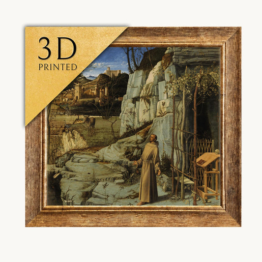 St. Francis in the Desert 3D Print: Giovanni Bellini Textured Art