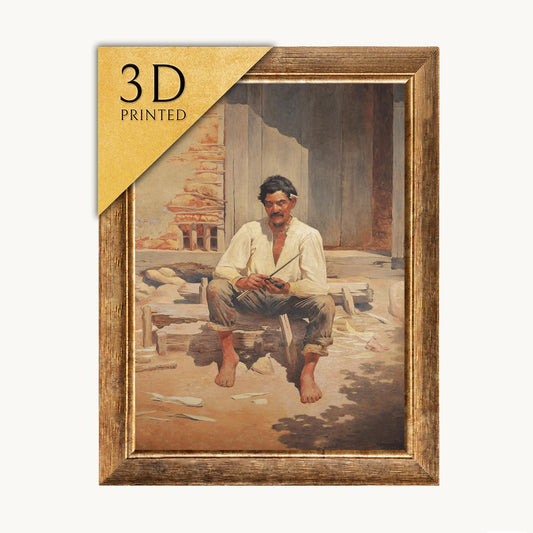 3D Printed "Caipira Picando Fumo" Painting by Jose Ferraz de Almeida Junior
