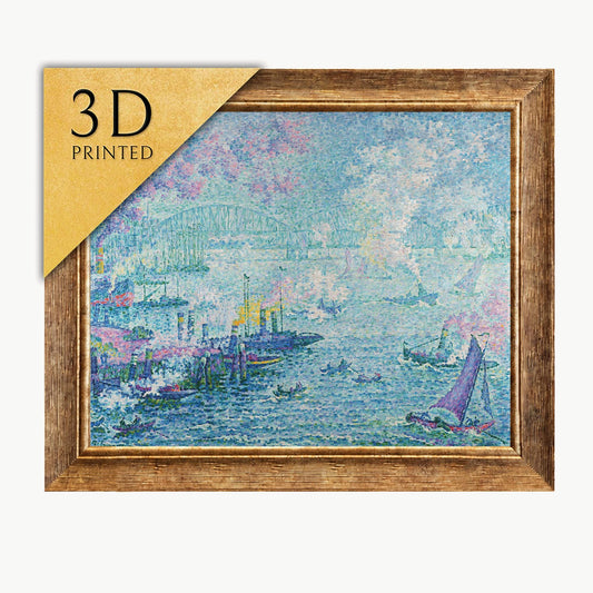 Paul Signac: The Port of Rotterdam - 3D Printed Textured Art