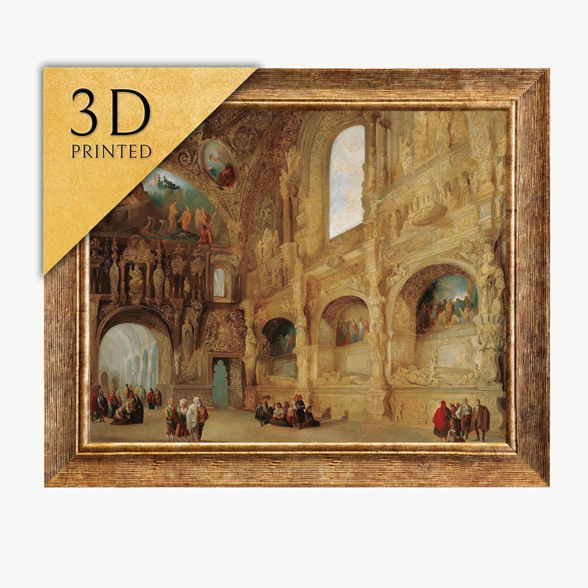 Benavente Chapel 3D Print: Jenaro Perez Villaamil Textured Art