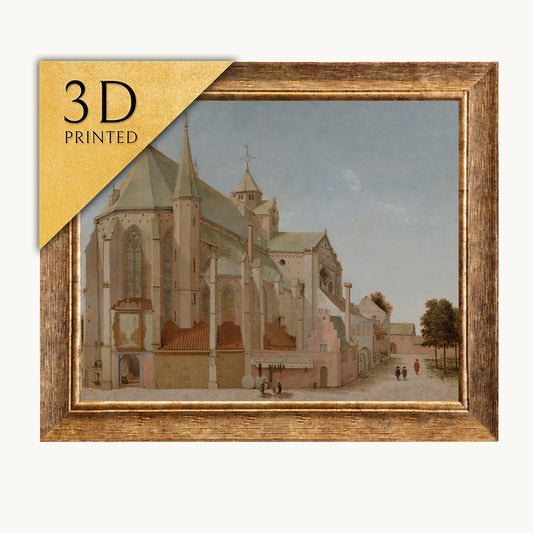 Saenredam Utrecht Church Print: 3D Textured Oil Painting Reproduction