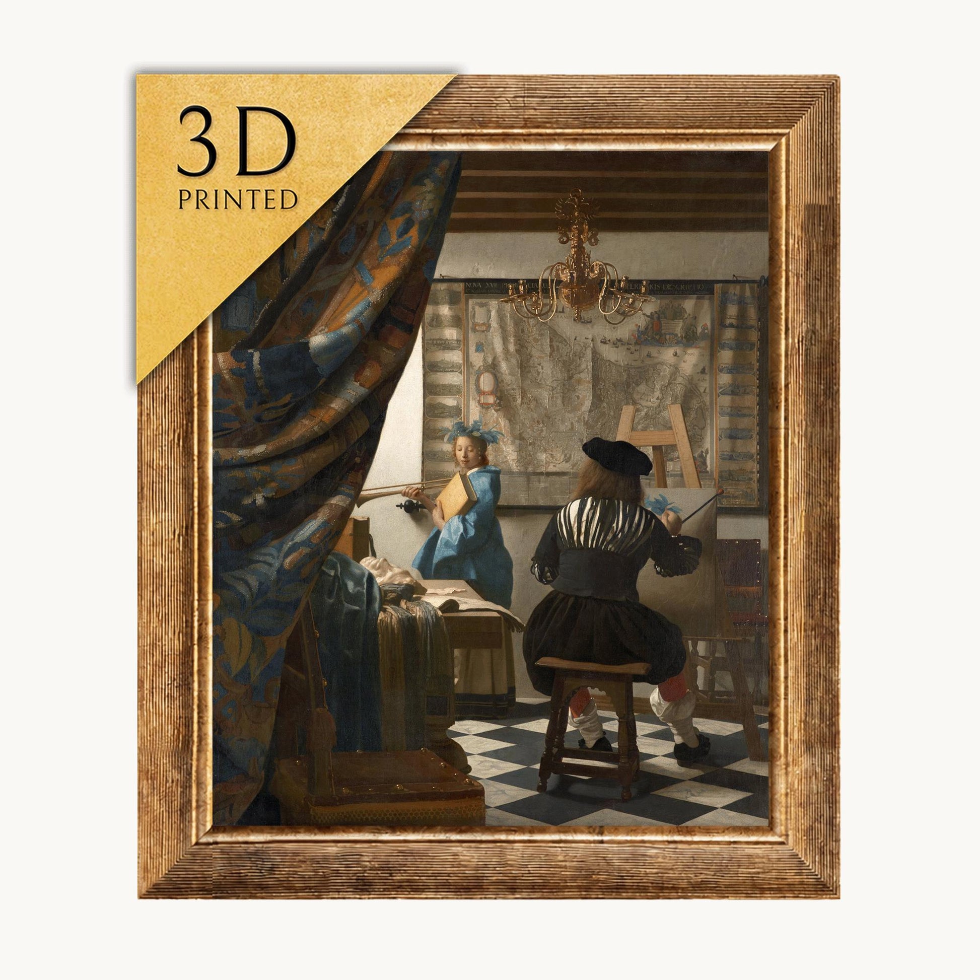 Vermeer's Art of Painting: 3D Textured Print