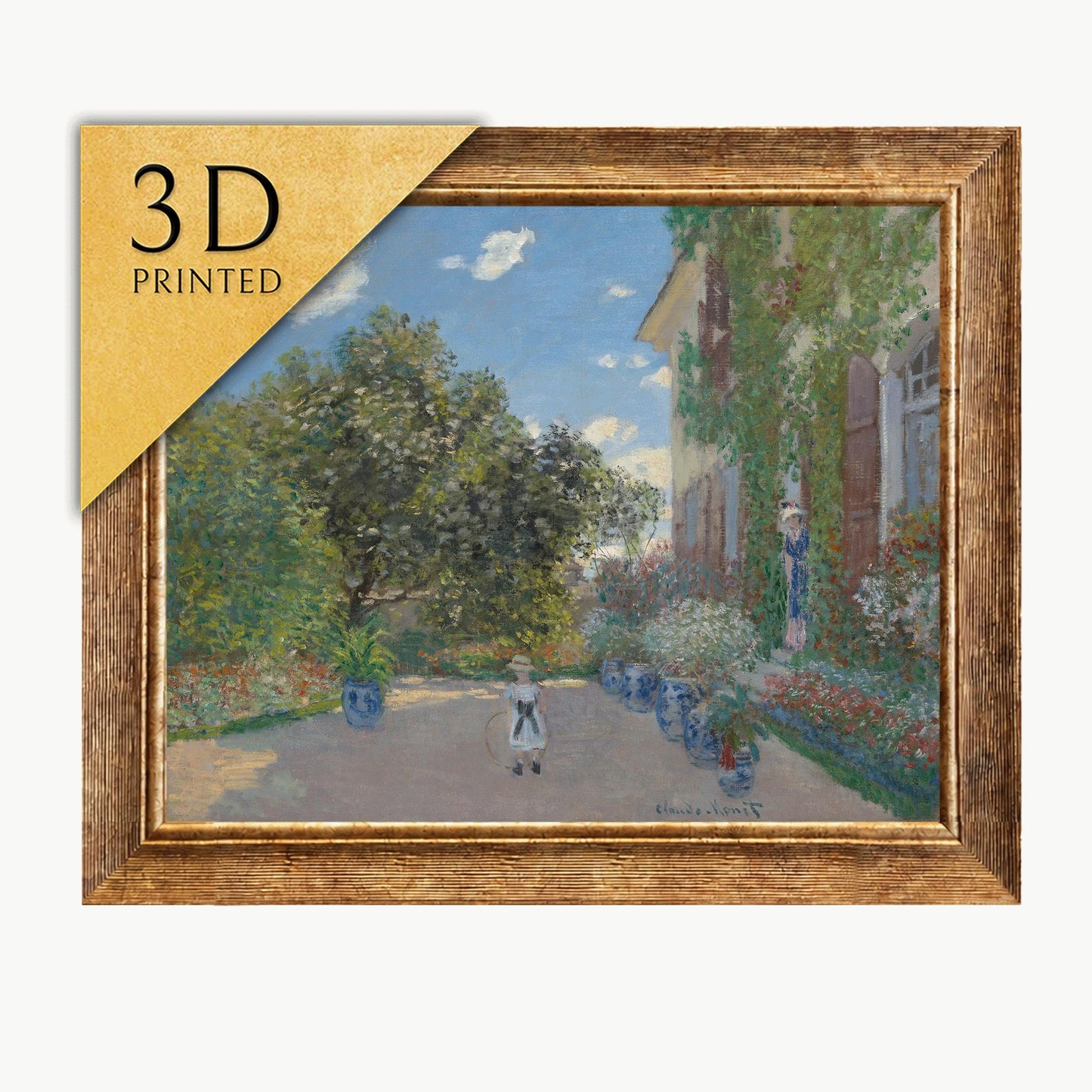 Monet's House at Argenteuil: 3D Textured Impressionist Print