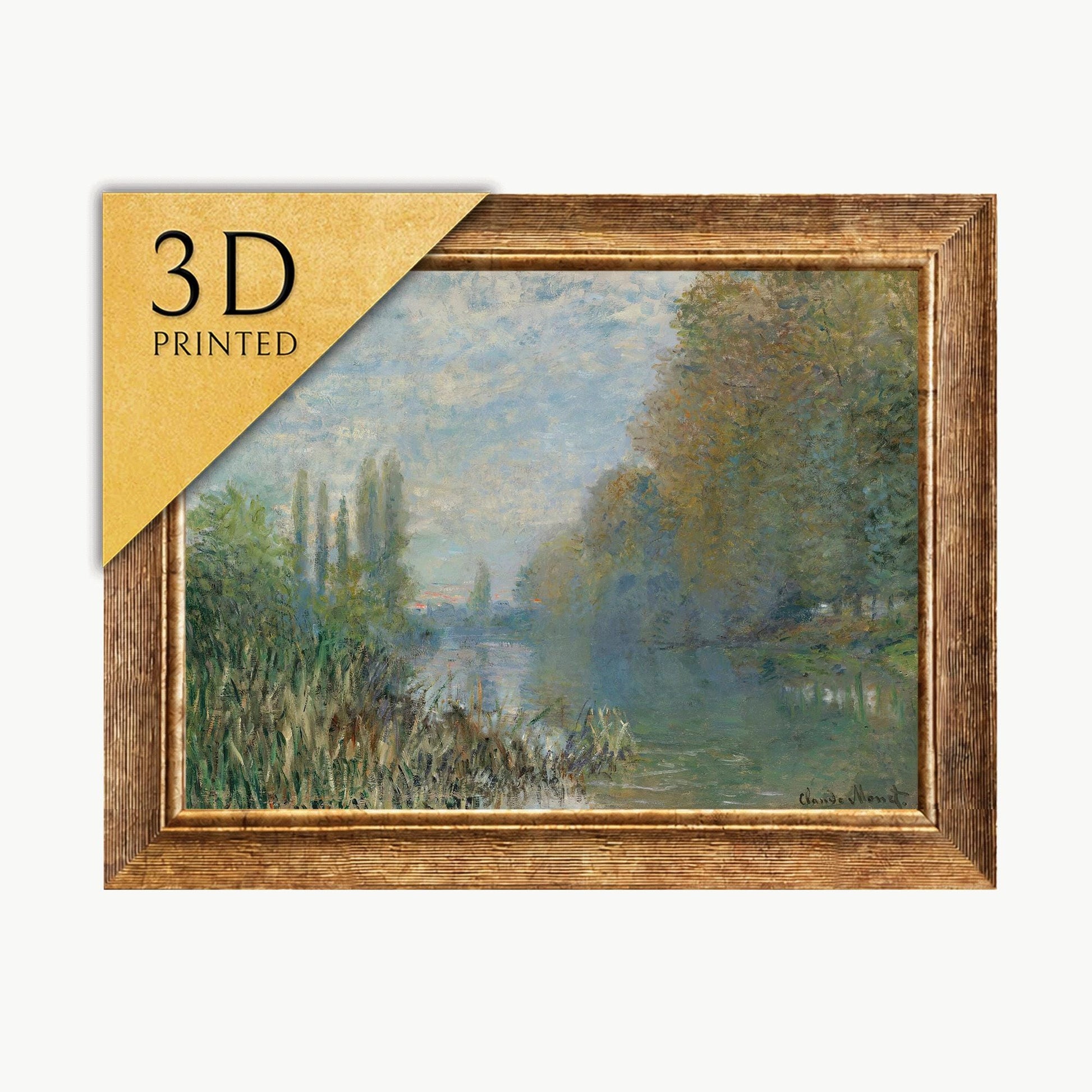 Claude Monet - Banks of the Seine in Autumn - 3D Printed Art