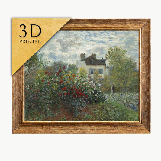 Monet's Garden in Argenteuil: 3D Textured Impressionist Print