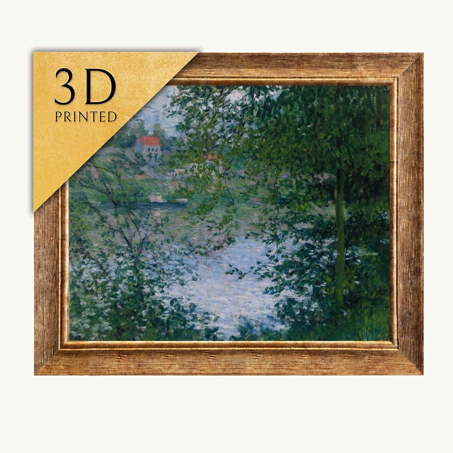 Claude Monet "Through the Trees" 3D Textured Print