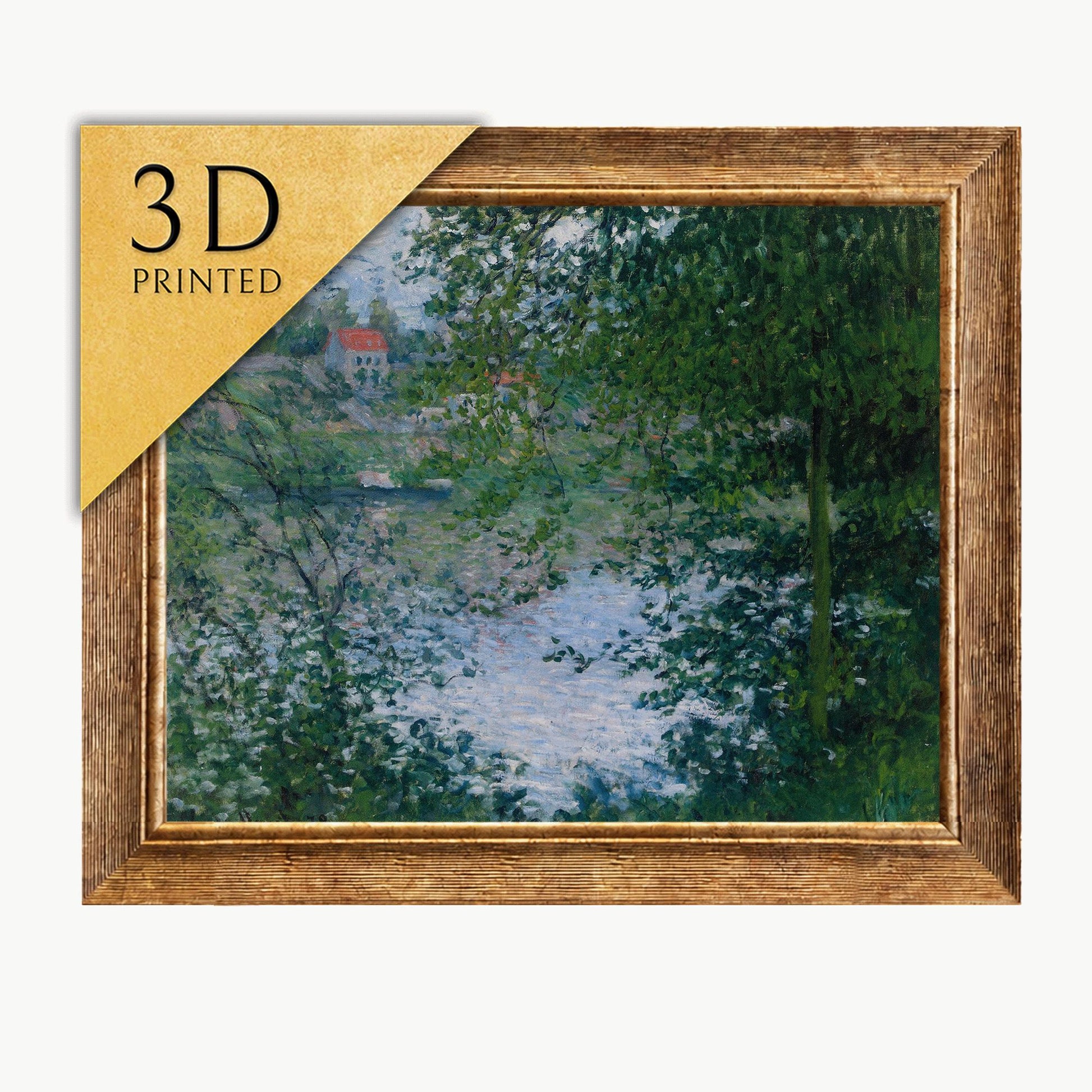 Claude Monet "Through the Trees" 3D Textured Print