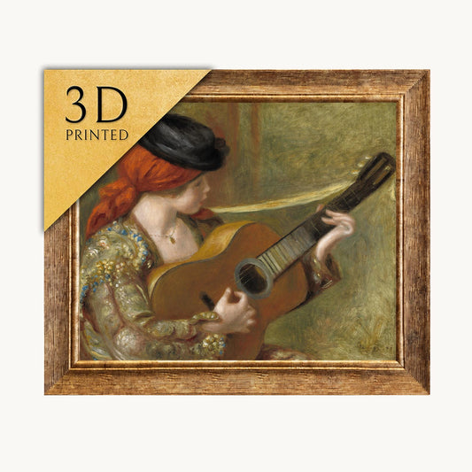 Renoir 'Young Spanish Woman with Guitar' 3D Textured Print