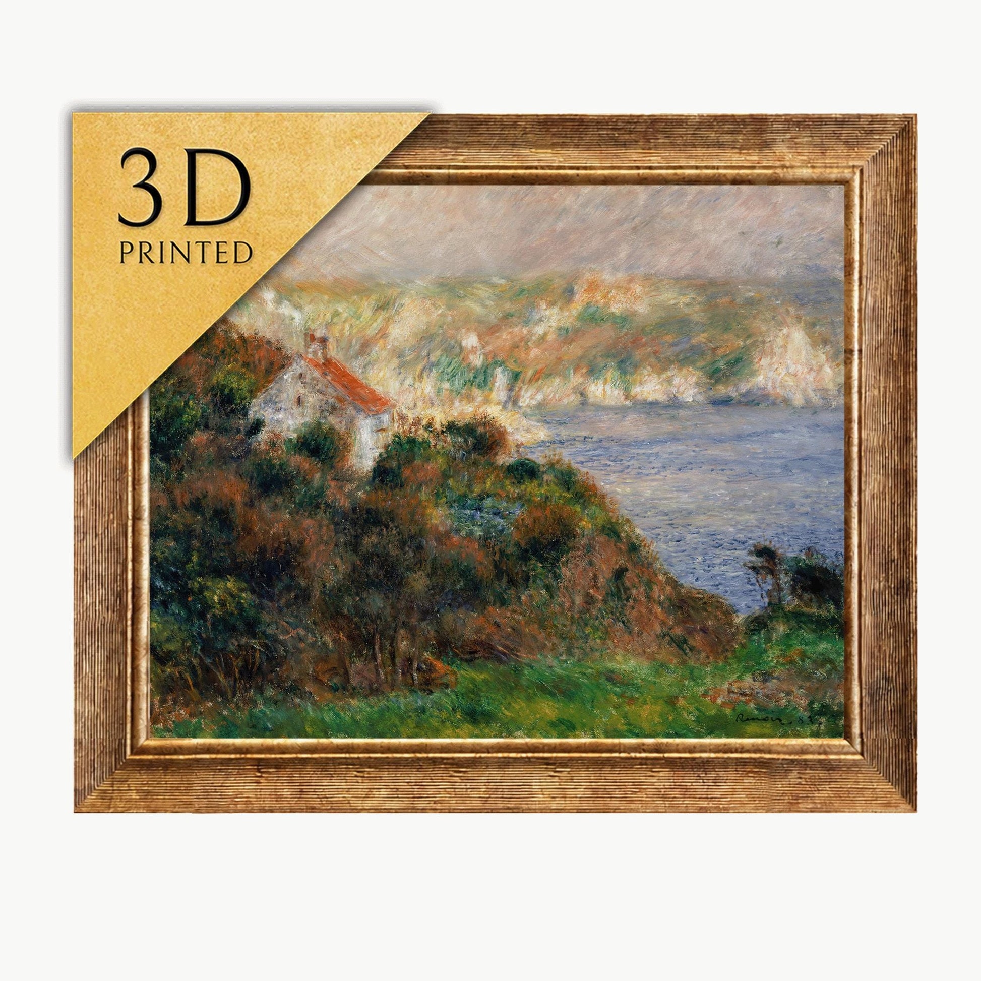 Renoir Fog on Guernsey 3D Print: Textured Impressionist Art