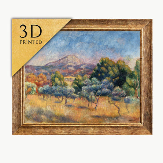 Renoir - Mont Sainte Victoire: 3D Printed Textured Oil Painting